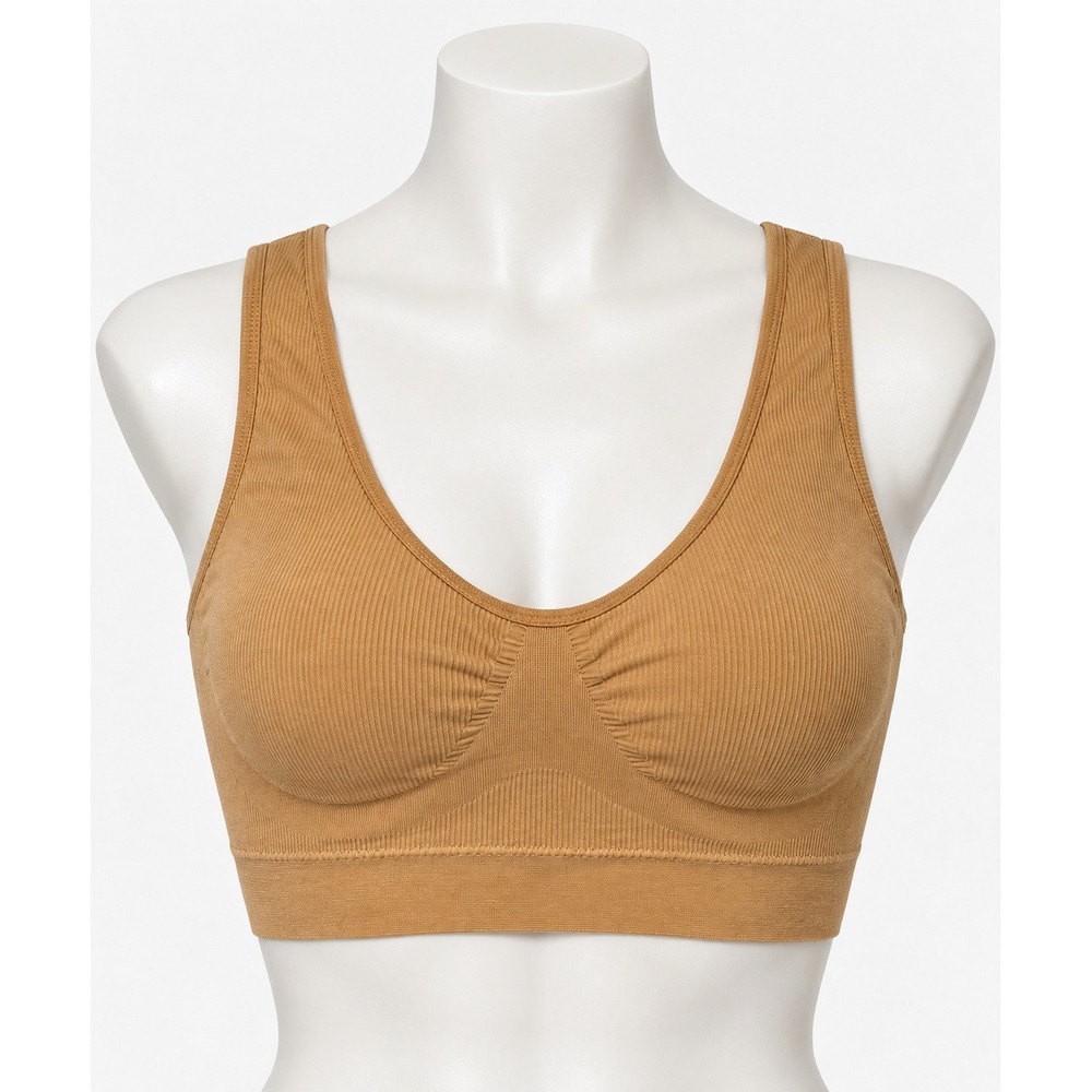 Women's Seamless Wireless Bralette Size 4XL Plus Size Pullover Comfort Bra Nude